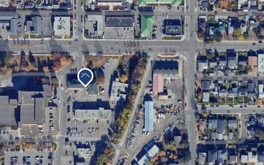 satelite map image of site in urban area