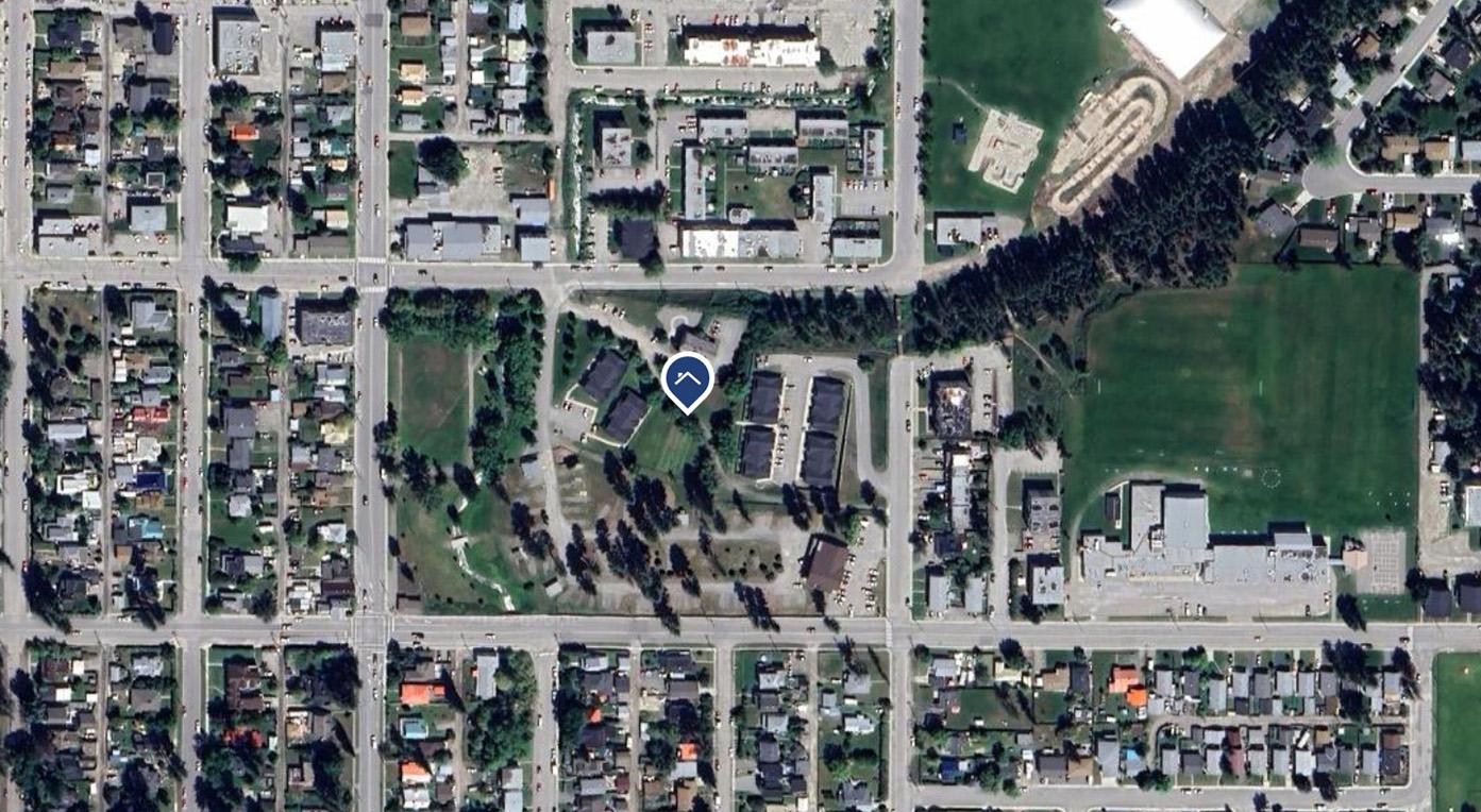 satelite map image of site in urban area