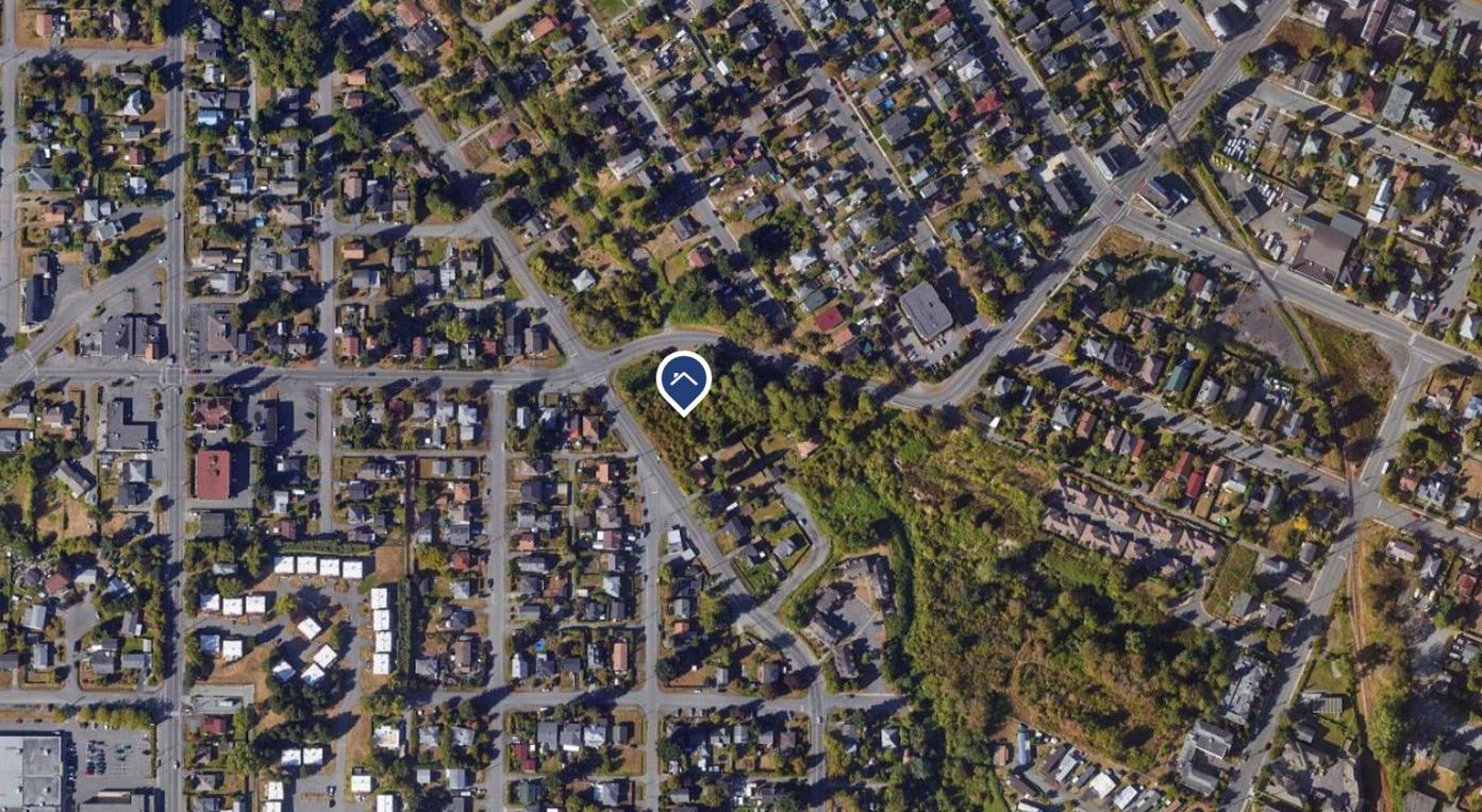 Satellite image of dense urban area