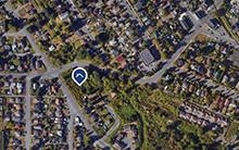 Satellite image of dense urban area