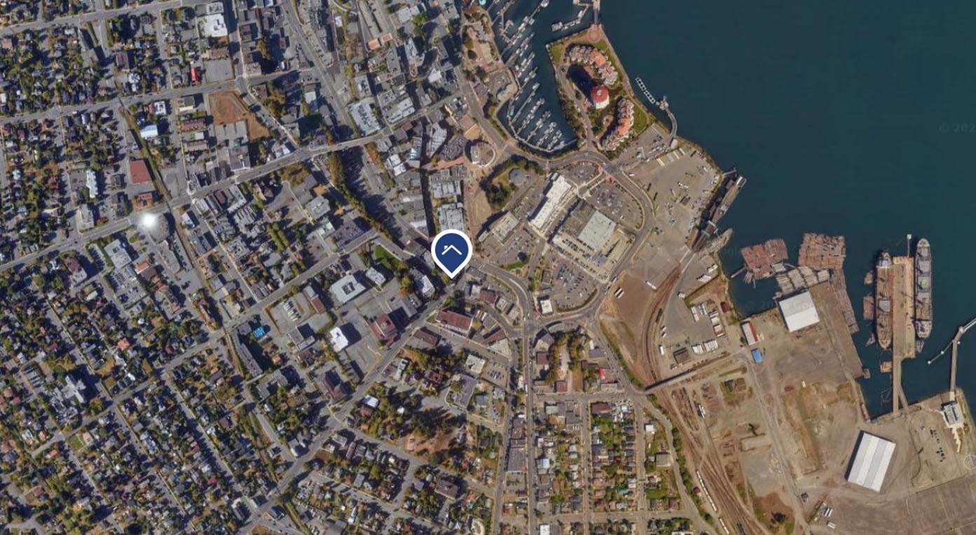 Satellite image of dense urban area